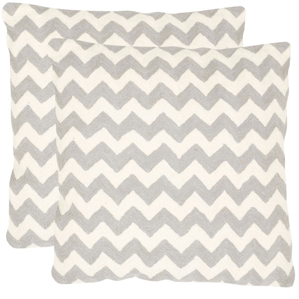 Safavieh Striped Tealea  Pillow - Grey