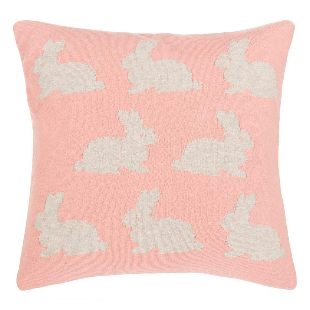 Safavieh Bunny Hop Knit Pillow - Blossom/Vanilla Grey