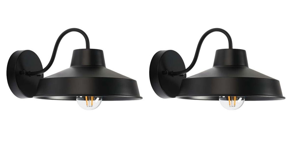 Safavieh Quarry Outdoor Wall Sconce - Black (Set of 2)