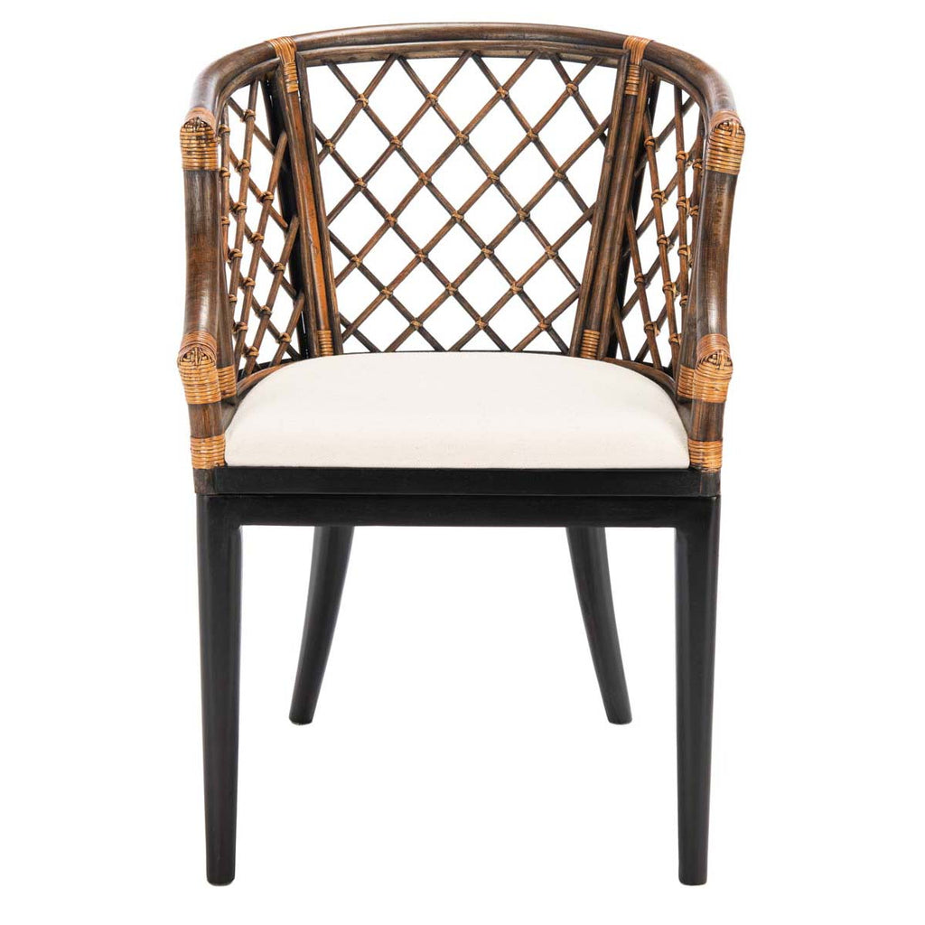 Safavieh Carlotta Arm Chair - Brown / Black