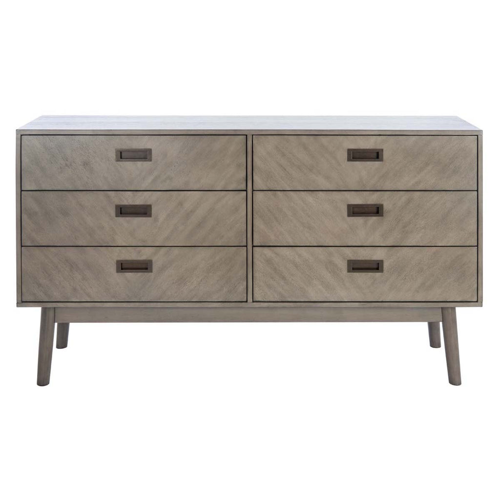 Safavieh Donald 6 Drawer Dresser-Light Grey