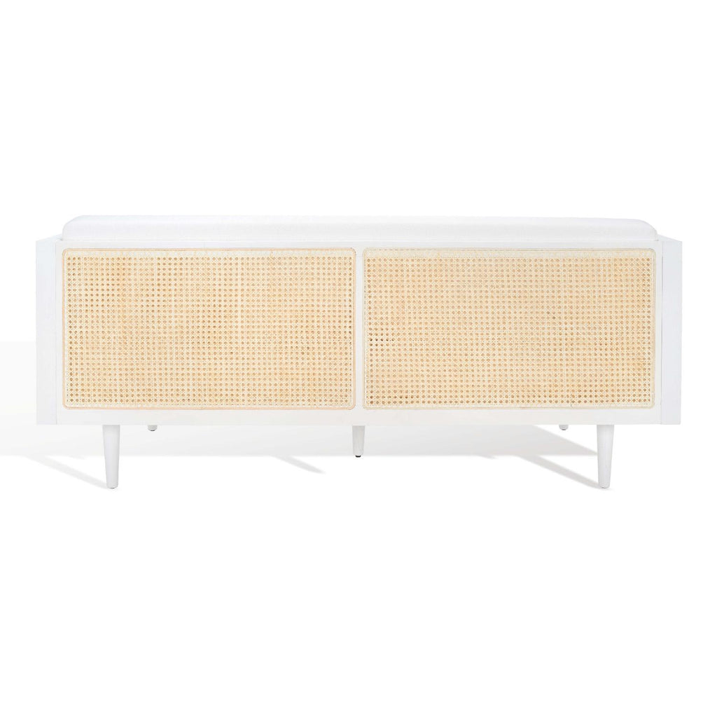 Safavieh Couture Helena French Cane Daybed  - White / Natural