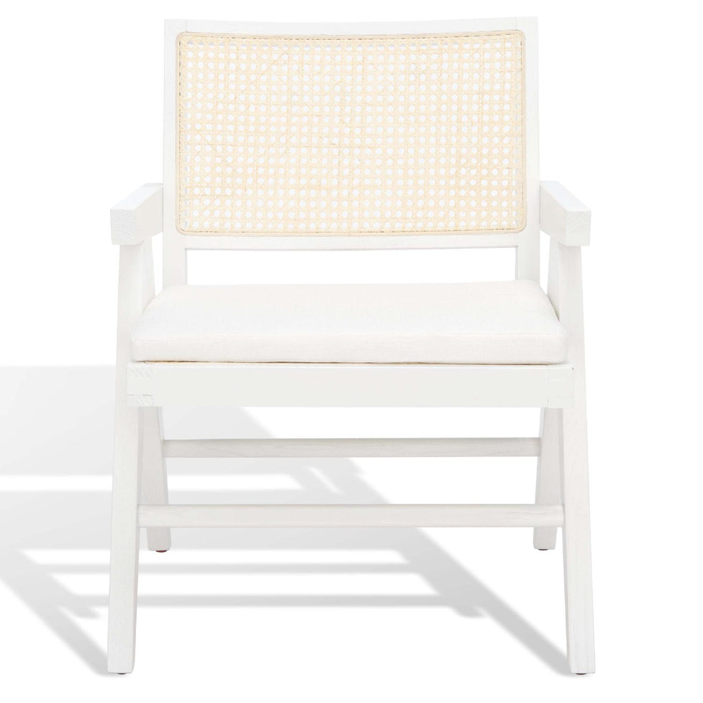 Safavieh Couture Colette Rattan Accent Chair - White / Natural