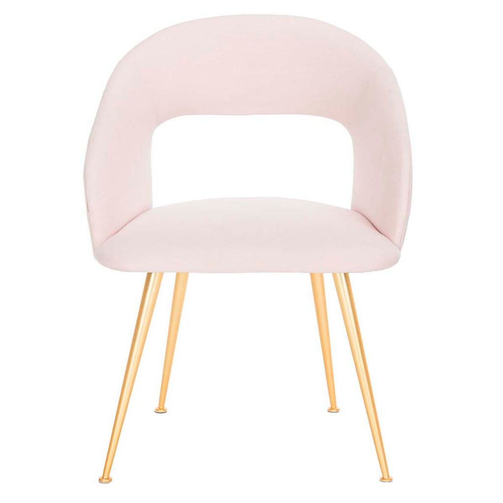 Safavieh Couture Lorina Linen Blend Dining Chair Light Pink