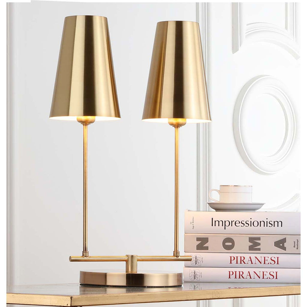 Safavieh Rianon 22.5 Inch H Table Lamp-Brass Gold