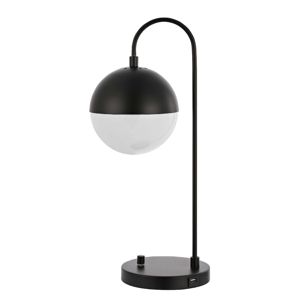 Safavieh Cappi Table Lamp/USB - Black