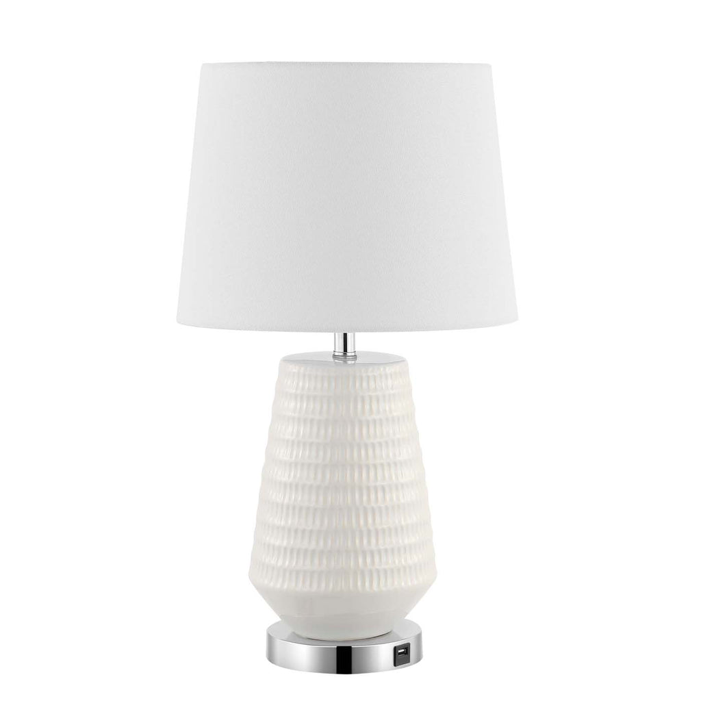 Safavieh Stark Table Lamp with USB - White