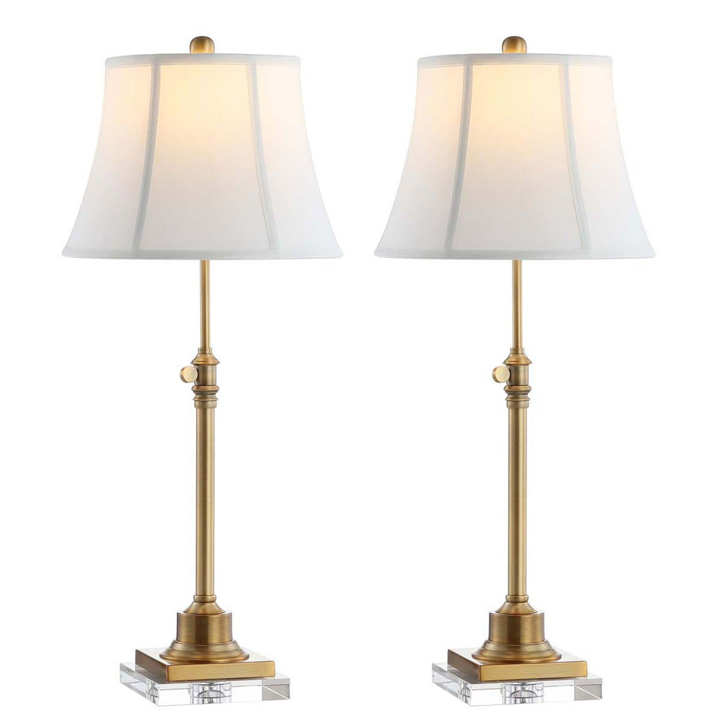 Safavieh Callen Table Lamp-Clear/Brass Gold (Set of 2)