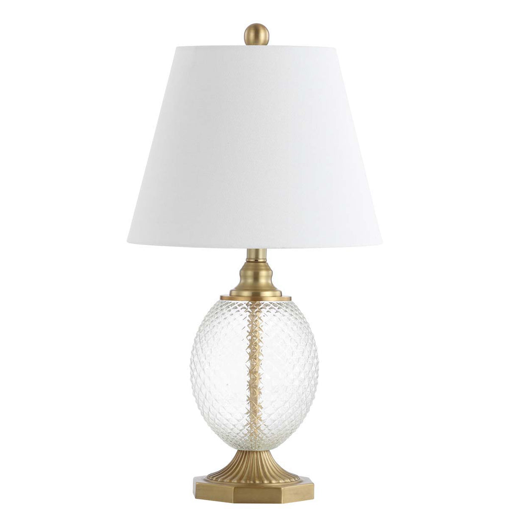 Safavieh Kaiden Table Lamp-Clear/Brass Gold