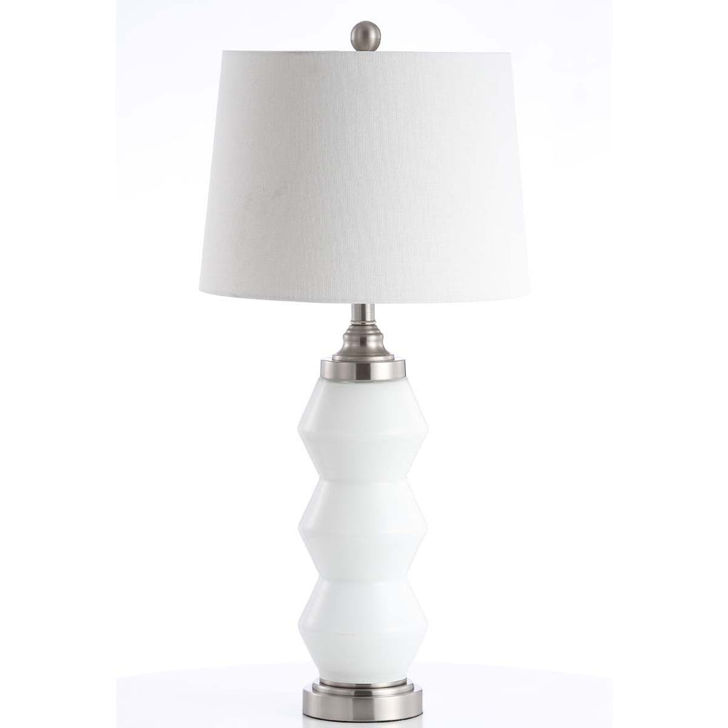 Safavieh Jayce Table Lamp-White /Nickel