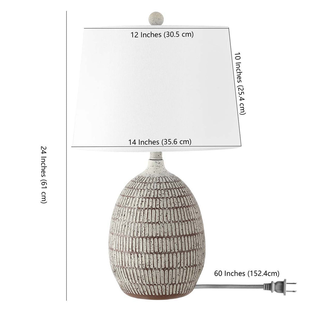 Safavieh Dewlen Table Lamp - Brown / White
