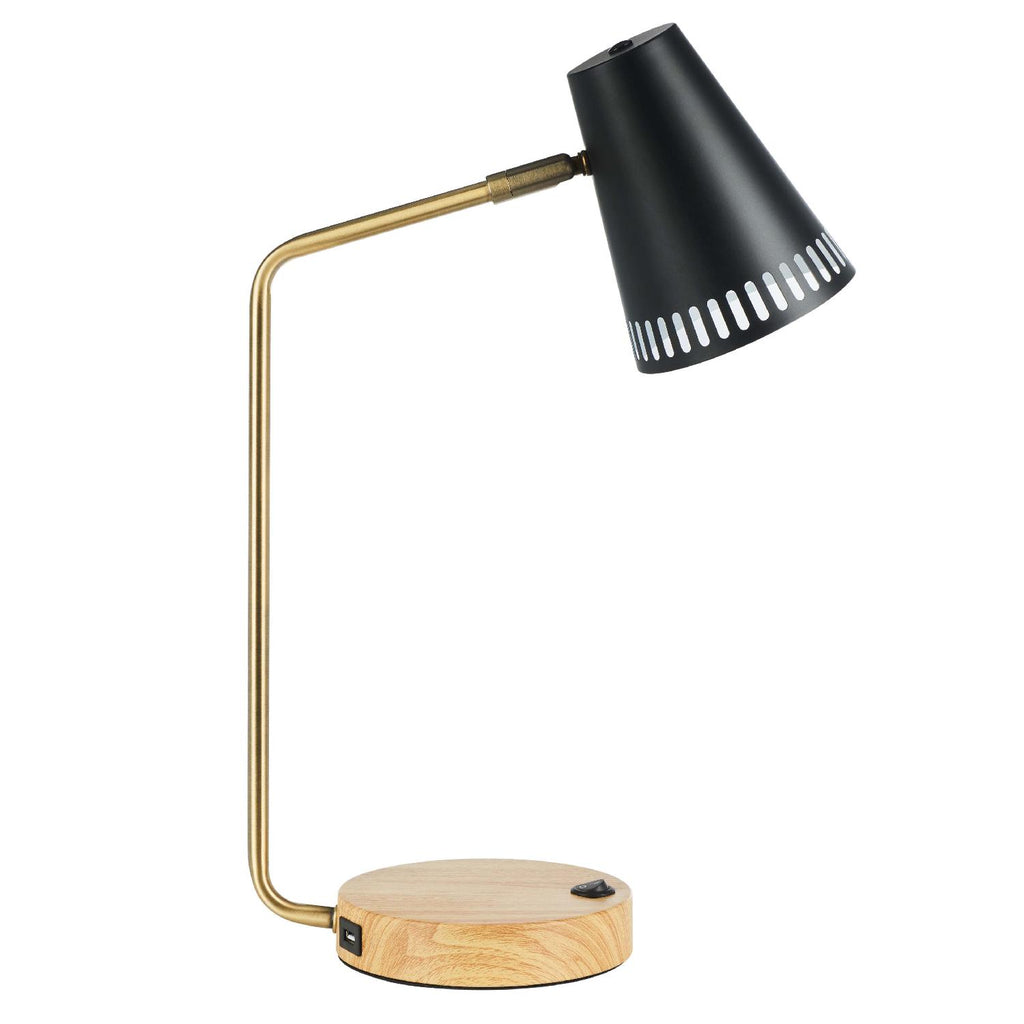 Safavieh Veda Task Table Lamp - Gold/Black