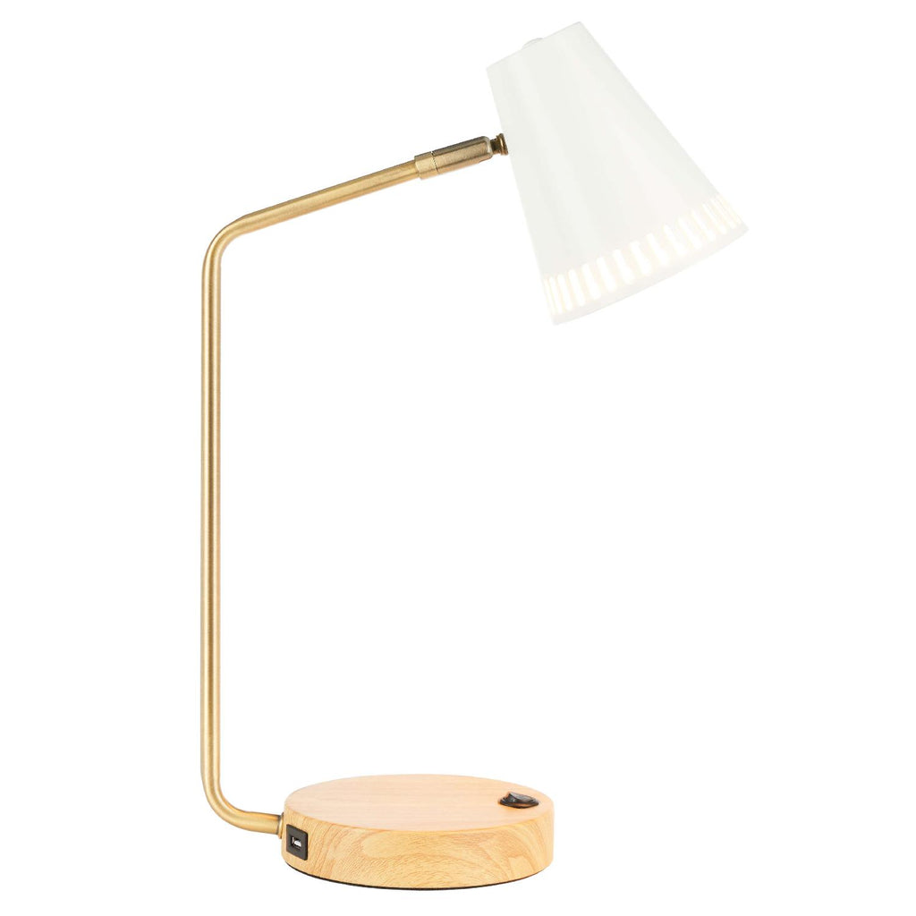 Safavieh Veda Task Table Lamp - Gold/White