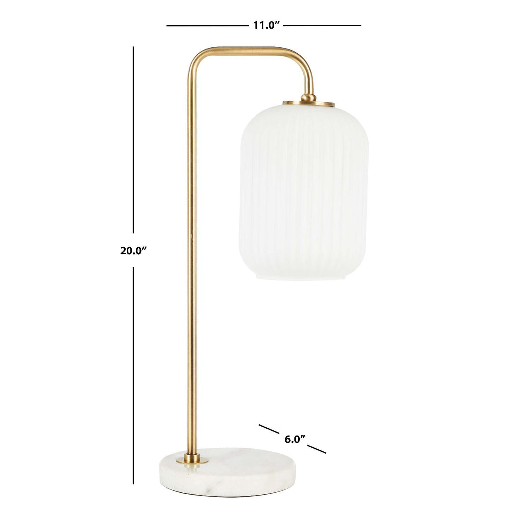 Safavieh Santina Table Lamp - Gold/White Marble