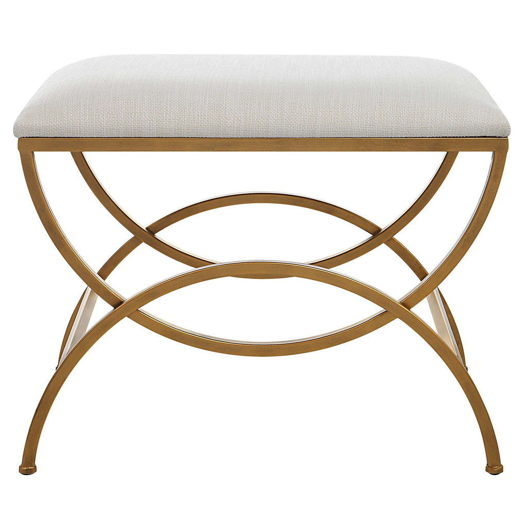 Home Decor Accent Stool - Antique Brushed Brass