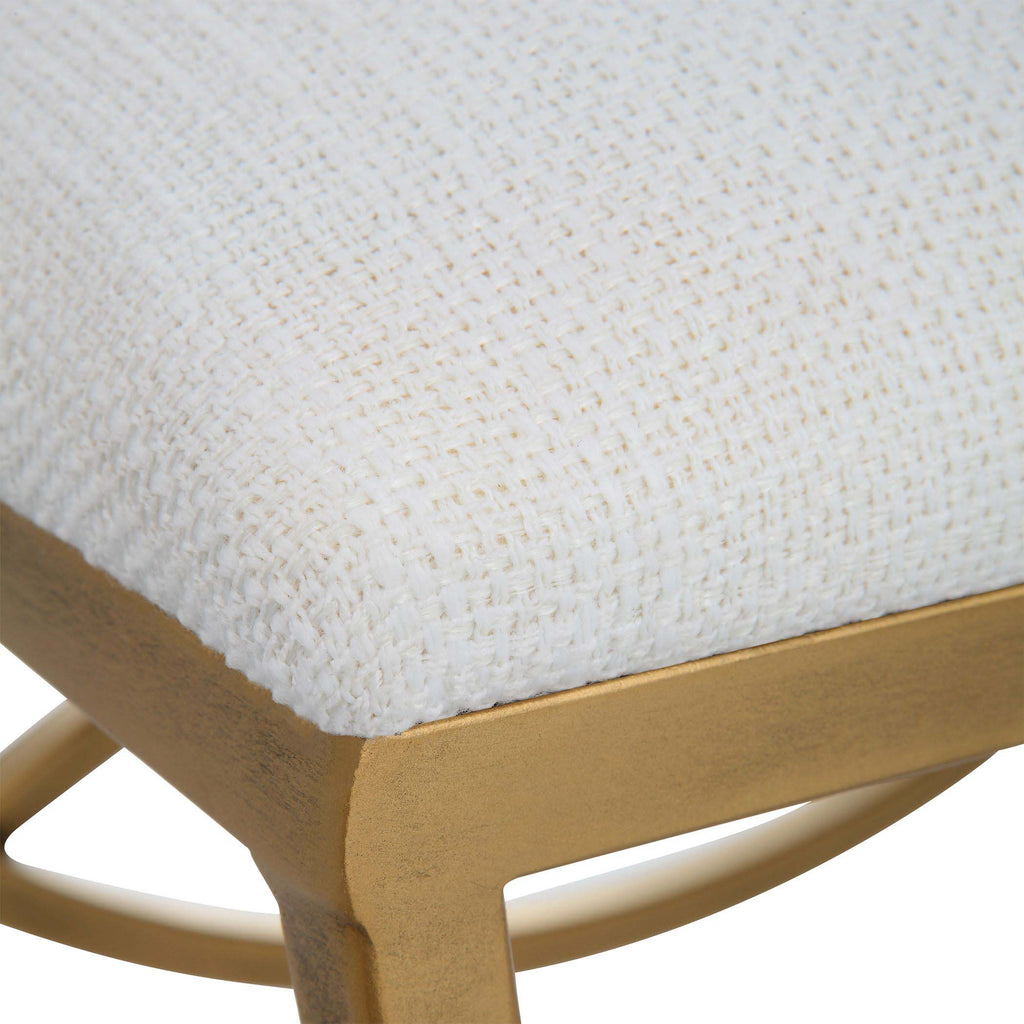 Home Decor Accent Stool - Antique Brushed Brass