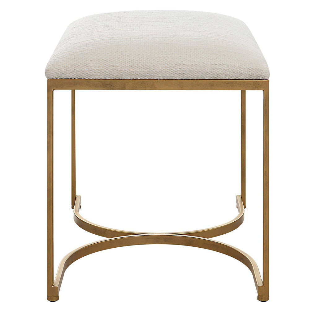Home Decor Accent Bench - Antique Brushed Brass