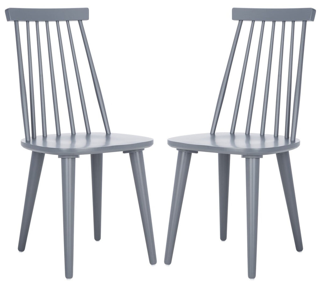 Safavieh Burris 17''H Spindle Side Chair-Grey (Set of 2)