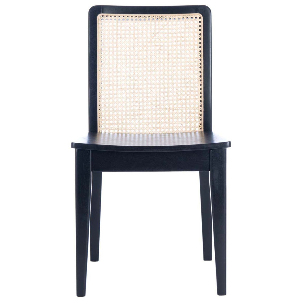 Safavieh Benicio Rattan Dining Chair-Black/Natural (Set of 2)