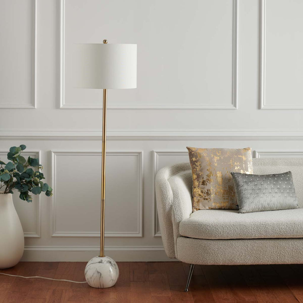 Safavieh Kyrene Floor Lamp - White Marble