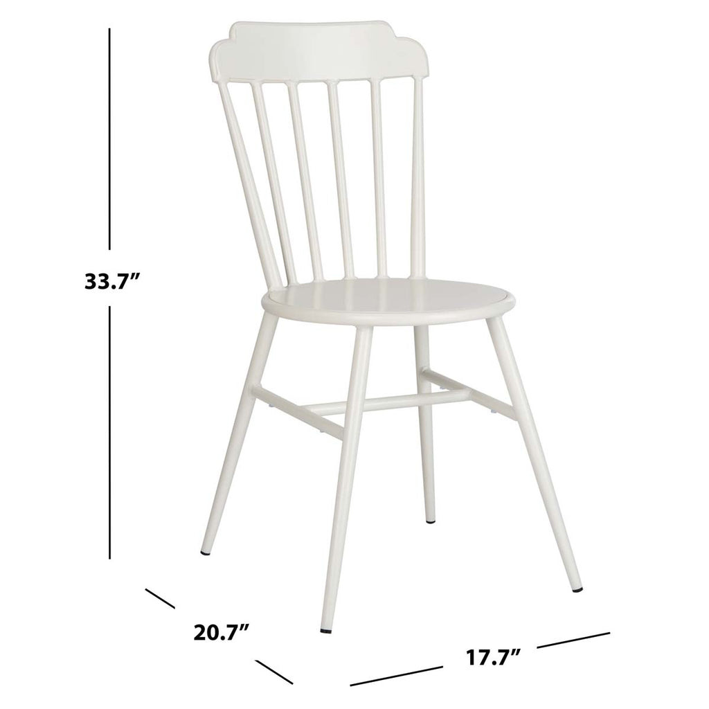 Safavieh Broderick Stackable Side Chair - Matte White (Set of 2)