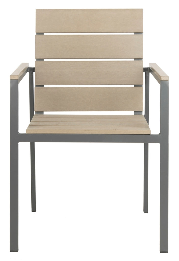 Safavieh Beldan Stackable Chair - Distressed Taupe (Set of 2)