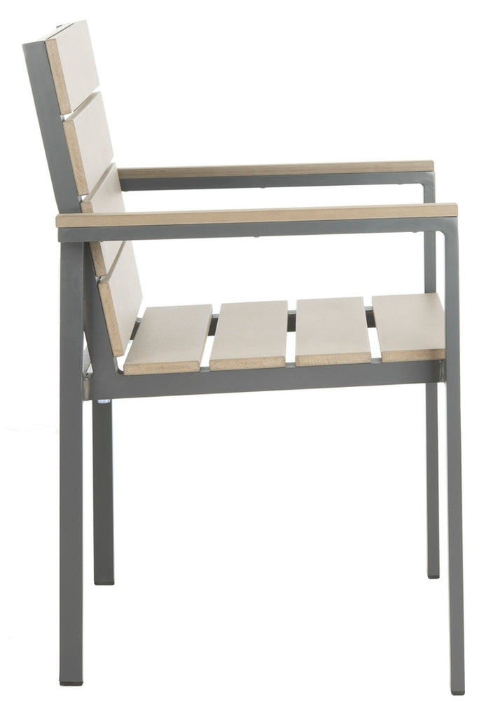 Safavieh Beldan Stackable Chair - Distressed Taupe (Set of 2)
