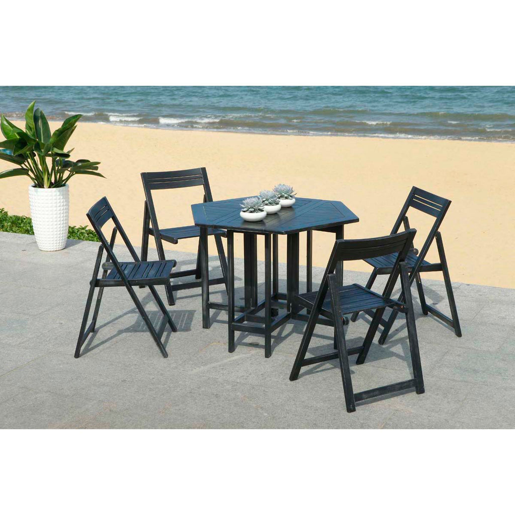 Safavieh Kerman Table And 4 Chairs - Black