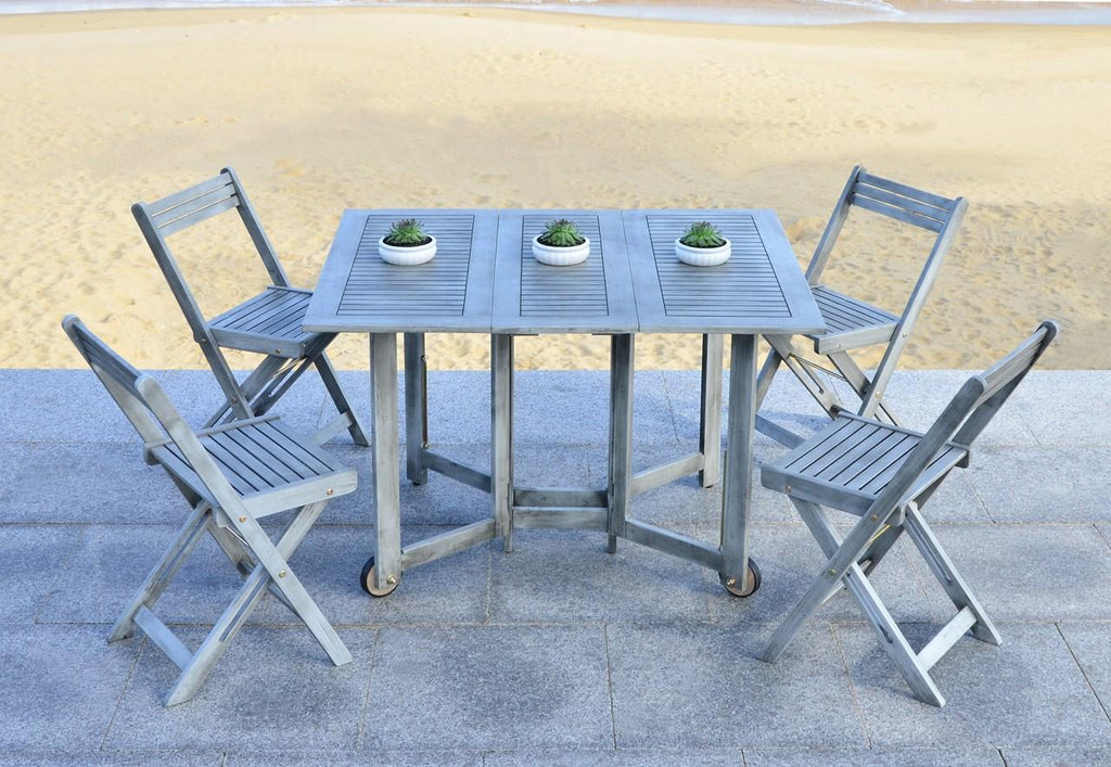 Safavieh Arvin Table And 4 Chairs - Grey Wash