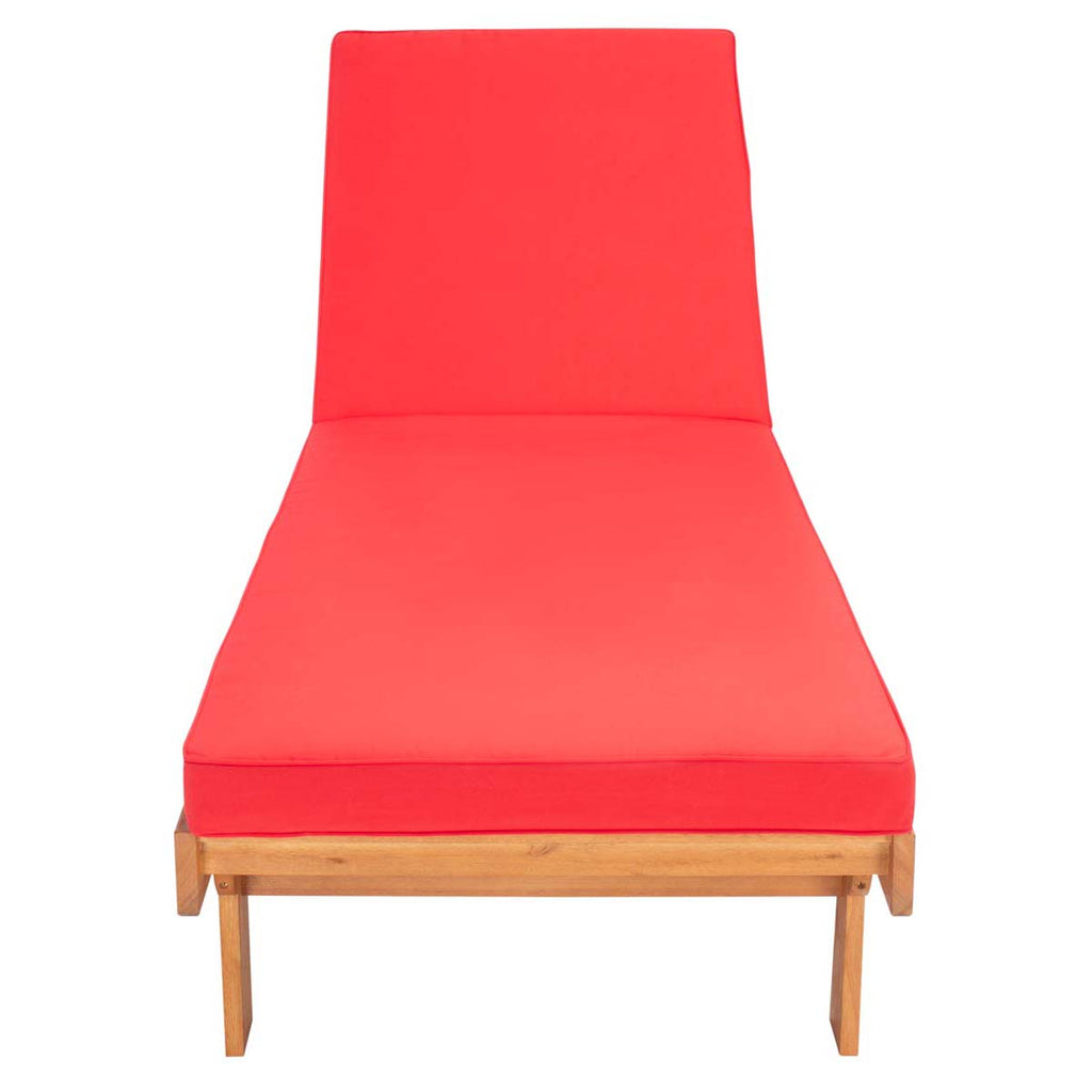 Safavieh Newport Lounge Chair - Natural / Red