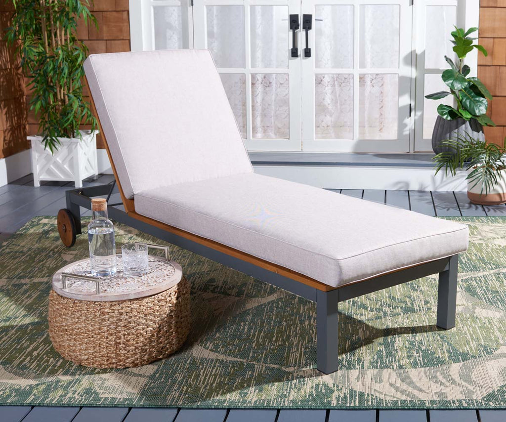 Safavieh Jackman Lounge Chair - Grey/Light Grey Cushion
