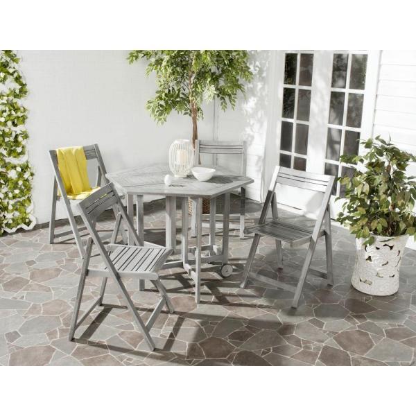 Safavieh Kerman Table And 4 Chairs - Grey Wash