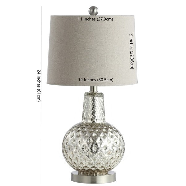 Safavieh Atlas Table Lamp-Silver/Ivory