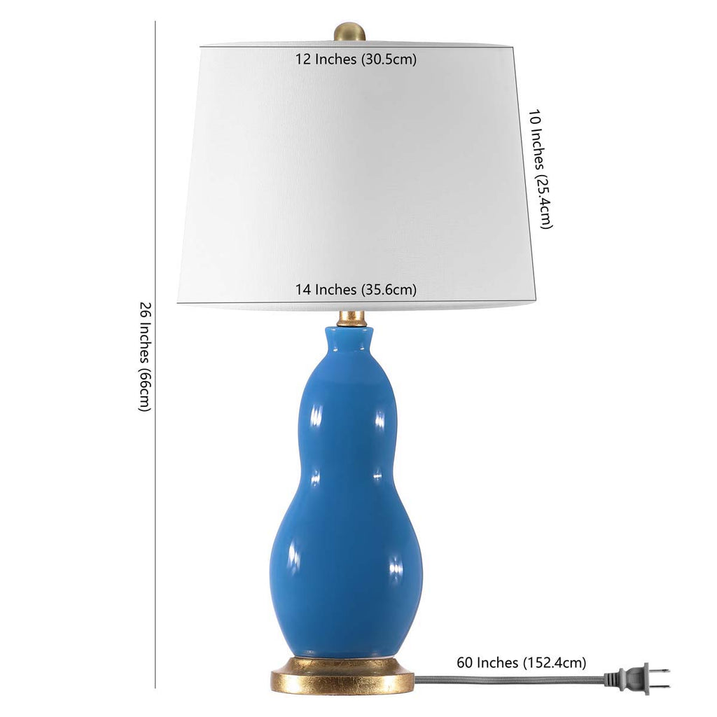 Safavieh Rogan Table Lamp - Blue (Set of 2)