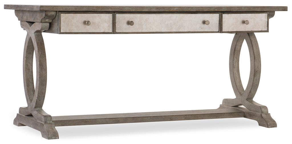 Rustic Glam Trestle Desk | Hooker Furniture - 1641-10459-LTWD
