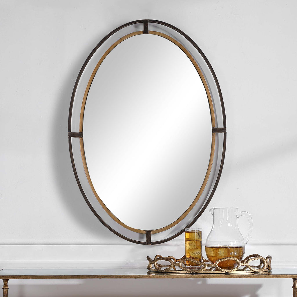 Home Decor Double Frame Mirror - Bronze/gold