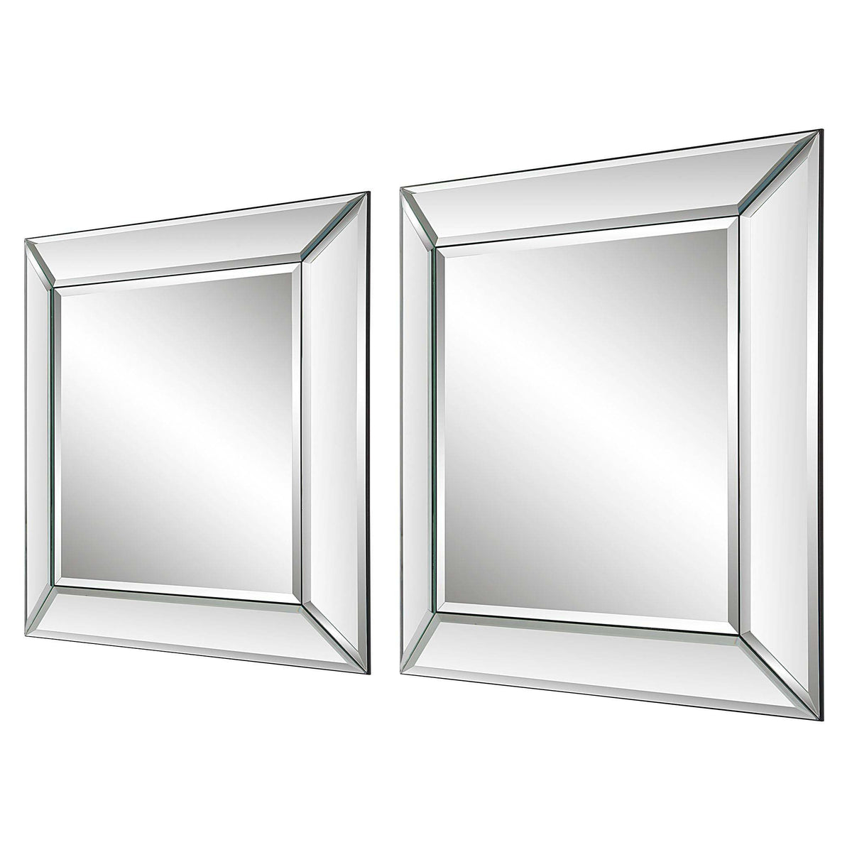9 Piece Zenda Beveled Mirror Set (Set of 9) East Urban Home Finish: Black