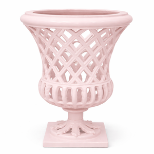 16" Pink Lattice Urn
