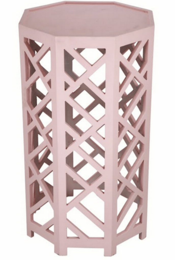 Incredible New Fretwork Pedestal (Pale Pink) | Enchanted Home - GLA187