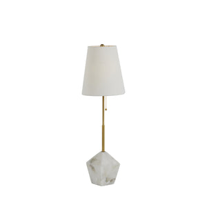 Perry Alabaster Stained Gold Tapered Table Lamp | Gabriella White - SCH-169075