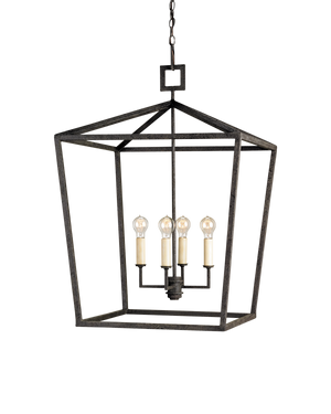 Currey & Co Denison Large Black Lantern | 9872