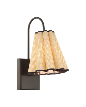 Blithe Grasscloth Wall Sconce | Currey & Co - 5000-0314
