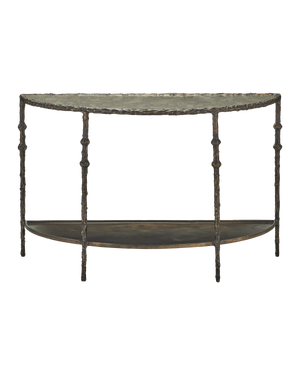 Spalzato Demi-Lune Console Table | Currey & Co - 4000-0285