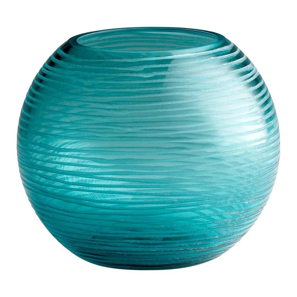 Round Libra Vase - Aqua - Small | Cyan Design