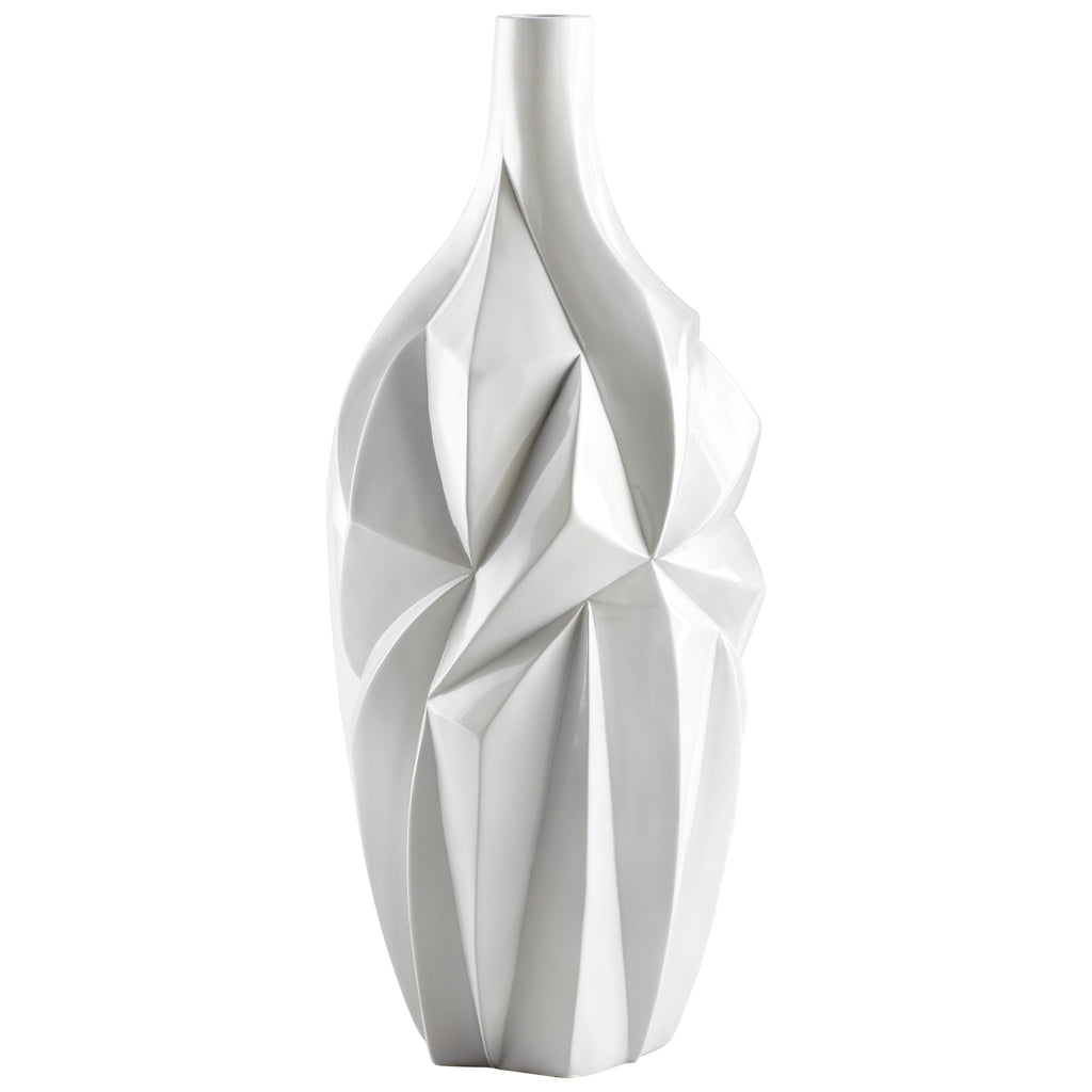 Glacier Vase - Gloss White Glaze - Large | Cyan Design
