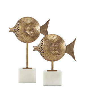 Currey & Co Cici Brass Fish Set of 2 | 1200-0513