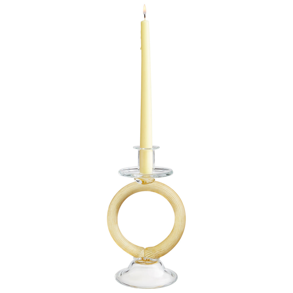 Cirque Candleholder - Amber - Large | Cyan Design
