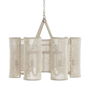 Teagan Wood Winter White Pendant Chandelier - 34 in. D x 21 in. H | Gabriella White - SCH-175458