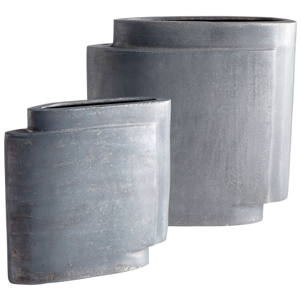A Step Up Vase - Zinc - Small | Cyan Design