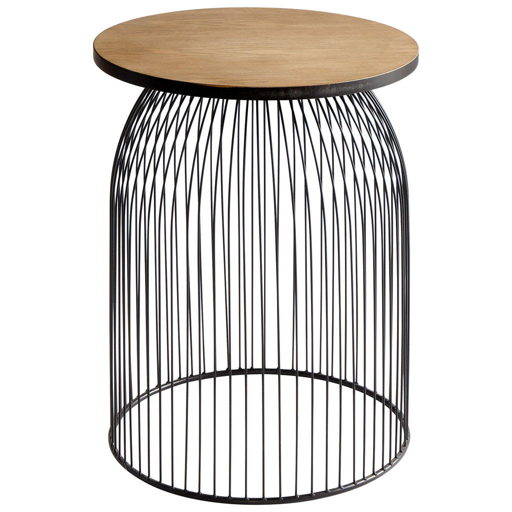 Bird Cage Table - Graphite And Natural Wood | Cyan Design